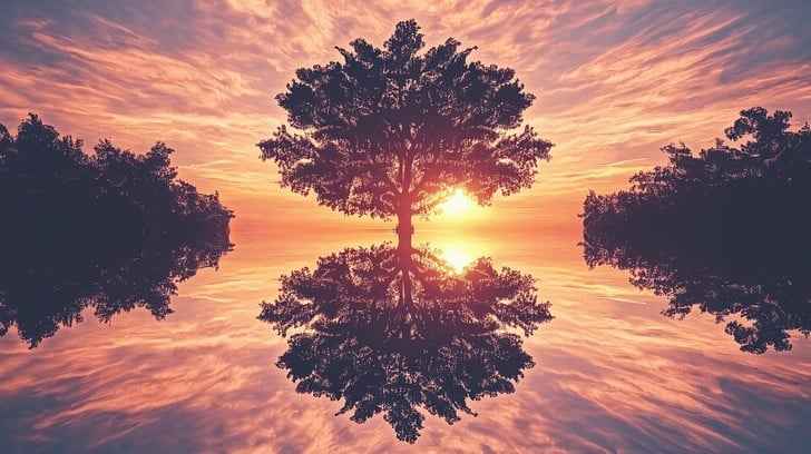 Symmetrical sunset mirror Symmetrical sunset mirror