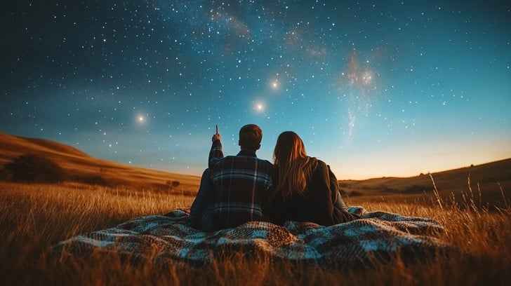 Stargazing together happily