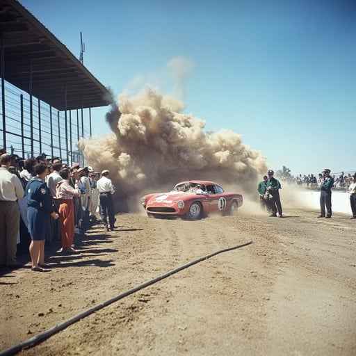 Dusty car race