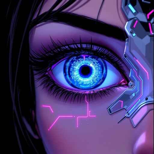Cybernetic Eye Glows Cybernetic Eye Glows
