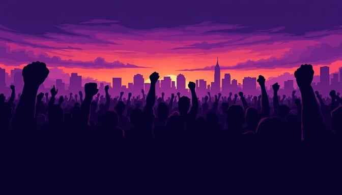 Unity Against Sunset