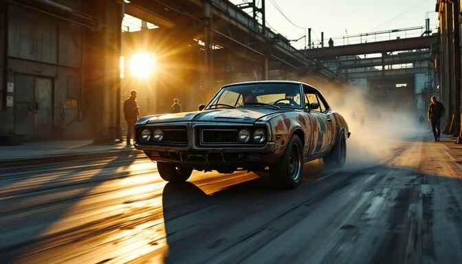 Muscle Car Sunset Muscle Car Sunset