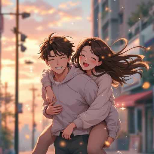 Sunset Piggyback Joy