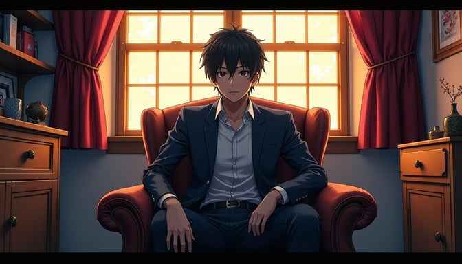 Contemplative Anime Character Contemplative Anime Character