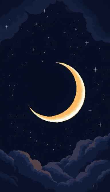 Glowing Crescent Moon