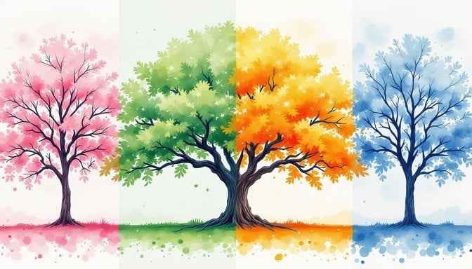 Seasons Through Trees