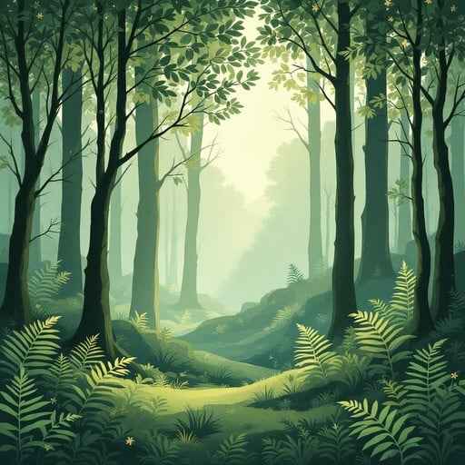 Misty Forest Path