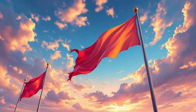 Flags Against Sky Flags Against Sky
