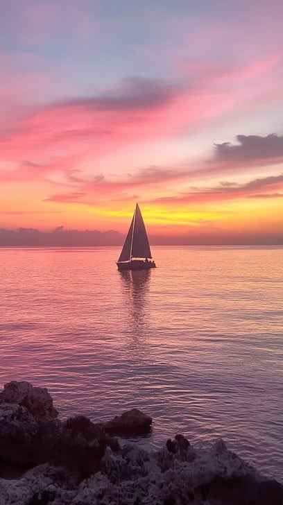 Sailboat at Sunset Sailboat at Sunset