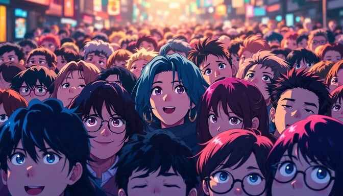 Vibrant Manga Crowd Vibrant Manga Crowd