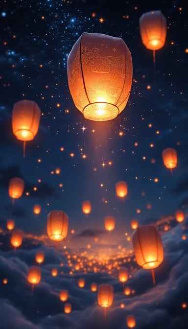Lanterns Light Sky