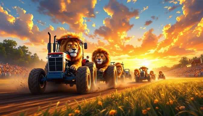 Lions Race Tractors Lions Race Tractors