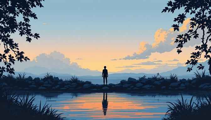 Solitude Reflects Sunset Solitude Reflects Sunset