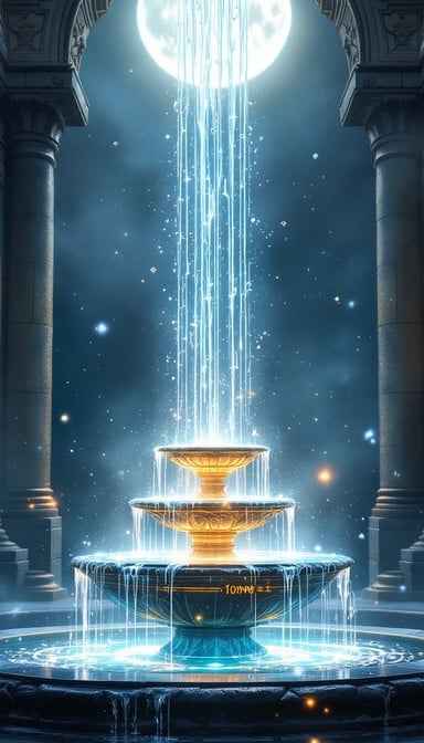 Enchanted Moonlit Fountain Enchanted Moonlit Fountain