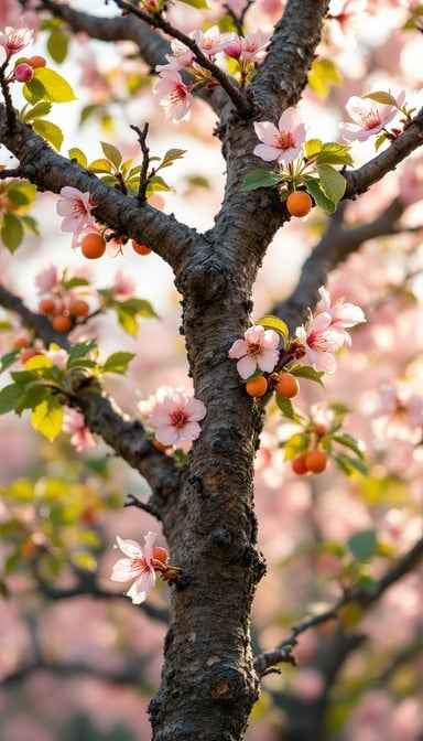 Blossoms Meet Fruit