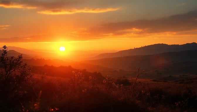 Majestic Mountain Sunset