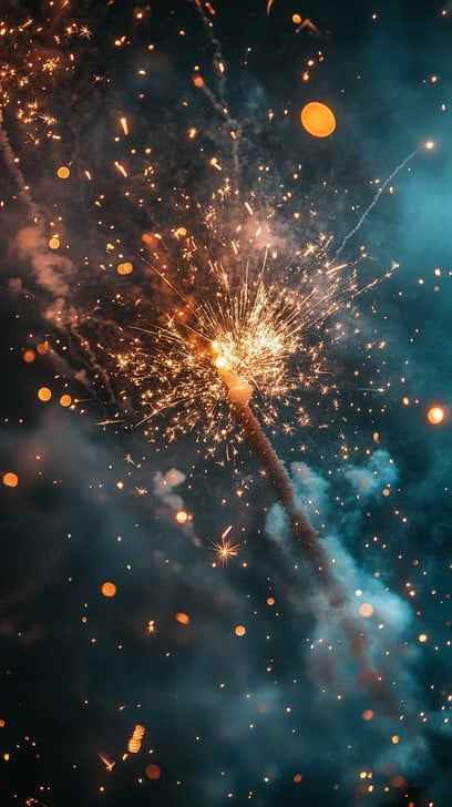 Fiery night sparks