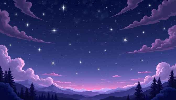 Mystical Purple Night