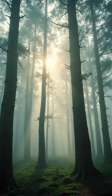 Misty Forest Dawn
