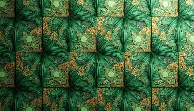 Elegant Green Guilloche