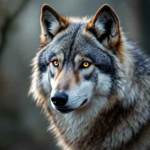 Majestic Wolf Portrait
