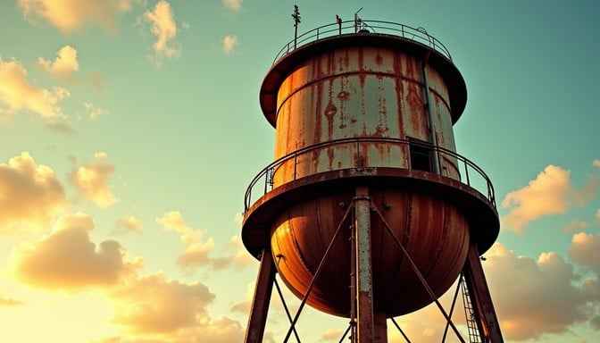 Rusted Tower Sunset Rusted Tower Sunset