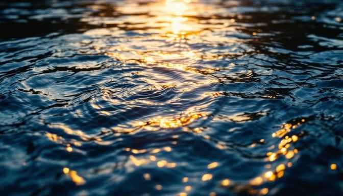 Sunlit Water Ripples