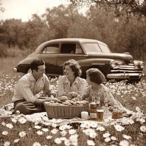 Vintage Family Picnic Vintage Family Picnic