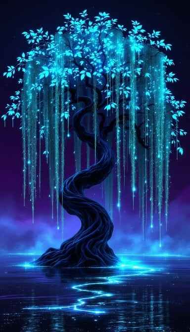 Luminous Cyber Willow