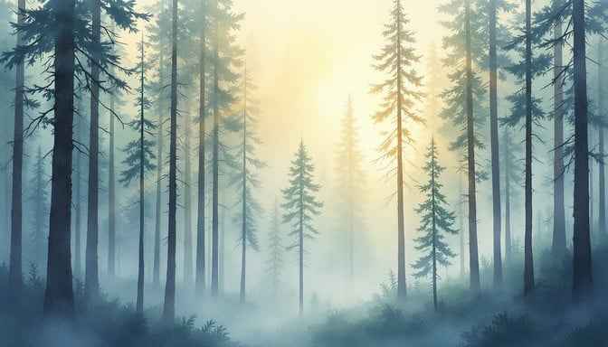 Misty Forest Dawn