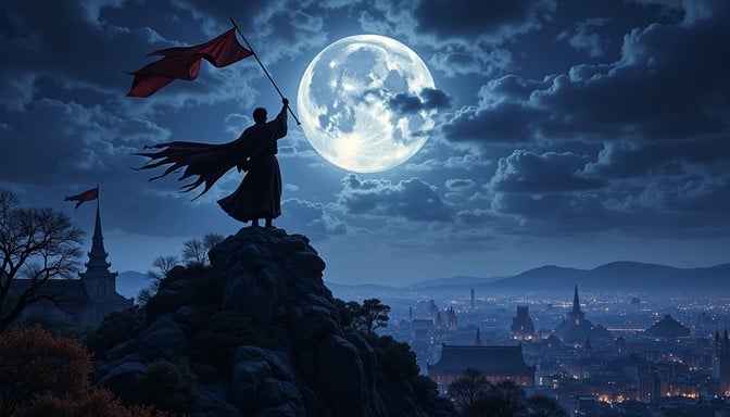 Moonlit Victory Silhouette