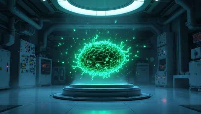 Glowing Laboratory Specimen