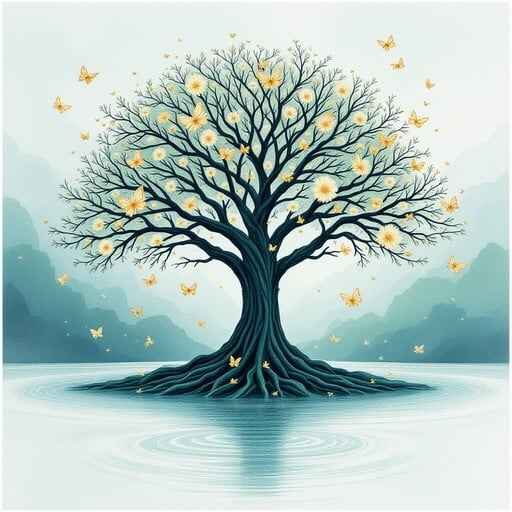 Butterfly Tree Reflection Butterfly Tree Reflection