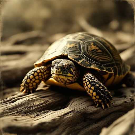 Vintage Turtle Portrait