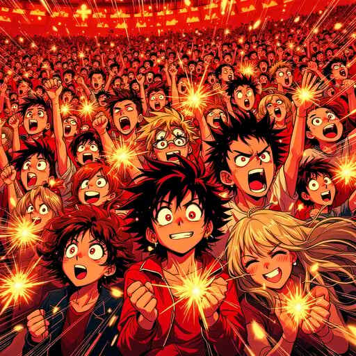Excited Anime Crowd Excited Anime Crowd