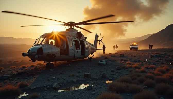Golden Hour Helicopter