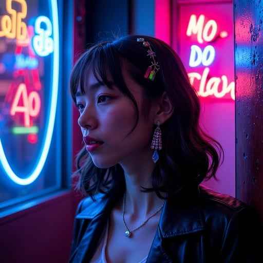 Neon Night Portrait Neon Night Portrait