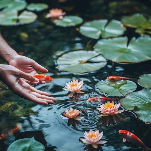 Touching Water Lilies