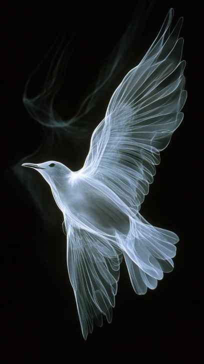 Ethereal White Bird