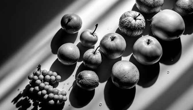 Monochrome Fruit Study
