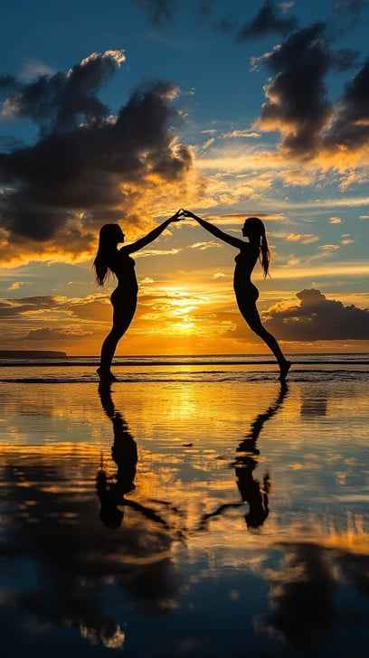 Sunset Silhouette Dance Sunset Silhouette Dance