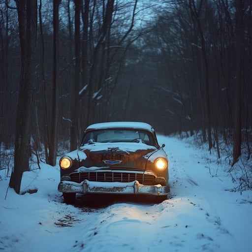 Snowy Night Drive Snowy Night Drive
