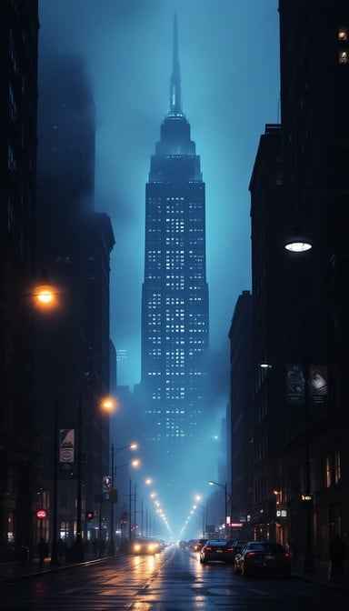 Misty Manhattan Night
