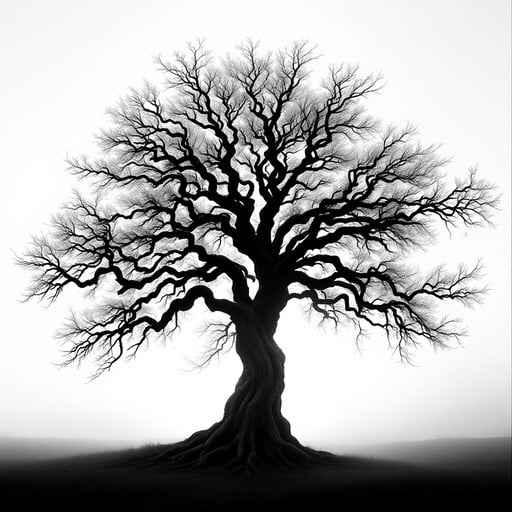 Ancient Tree Silhouette