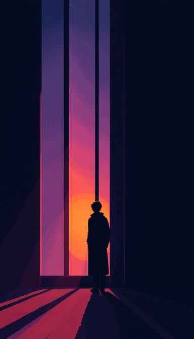 Sunset Window Silhouette