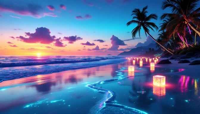 Tropical Paradise Sunset Tropical Paradise Sunset