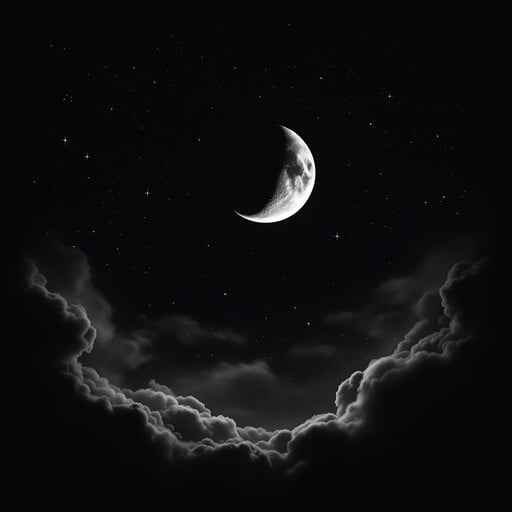 Moonlit Night Sky
