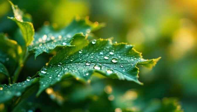 Dewdrops On Leaves Dewdrops On Leaves