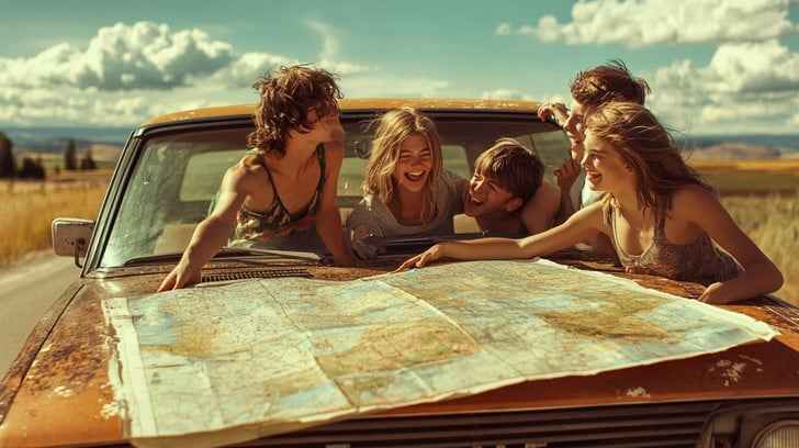 Joyful road trip