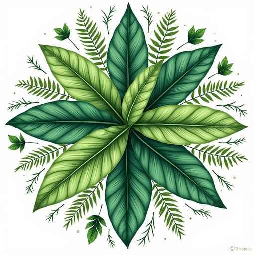 Verdant Leaf Mandala